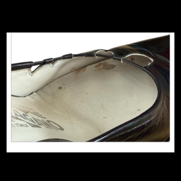 Salvatore Ferragamo Collection Mule Size 7 2A Black Pointed Toe Leather Slides - Picture 16 of 16